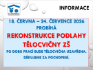 Rekonstrukce podlahy tělocvičny ZŠ 1